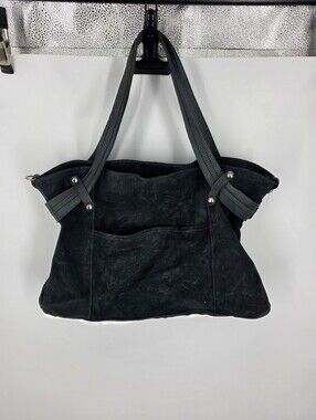 Innue Italy Green Suede Leather Tote Handbag Large Slouchy Hobo Shoulder Bag